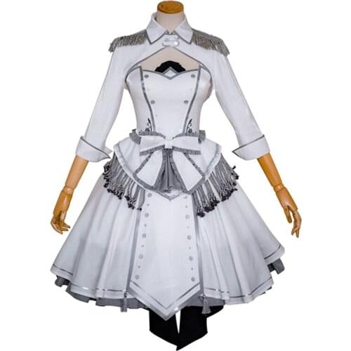 Anime DATE A LIVE Cosplay Nightmare Tokisaki Kurumi Costume White Queen Cosplay Dress Lolita Dress For Halloween