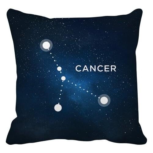 Cancer Constellation Zodiac Sign Throw Pillow Square Cover