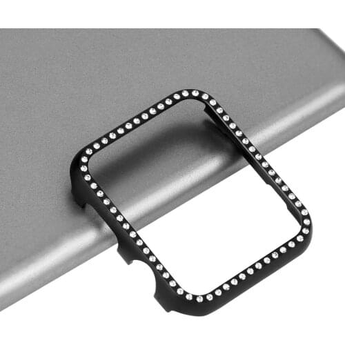 Bling Crystal Diamond Aluminum Metal Cover for Apple Watch Case Series 5 4 3 2 1 Bumper Case for iWatch 40mm 44mm 42mm 38mm