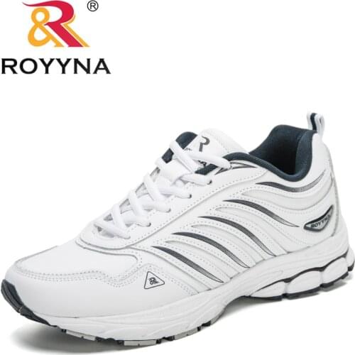 ROYYNA 2020 New Styles Action Leather Running Shoes Men Sneaker Lace-up Outdoor Jogging Walking Footwear Man Sport Shoes Trendy
