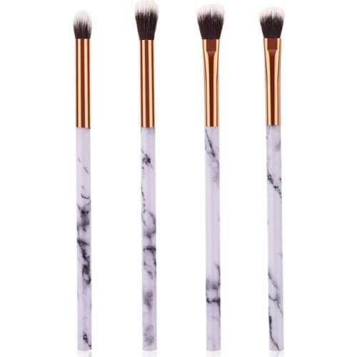 4/10 Pcs Marble Texture Makeup Brush Set Make Up Brushes Eyebrow Eye Brow Shadow Liner Lip Fan Beauty Cosmetic Tools #273602