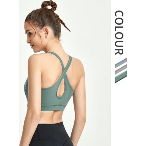 New Cross Yoga Vest Woman Breathable Shockproof Sports Fitness Running Bra Yoga Clothes