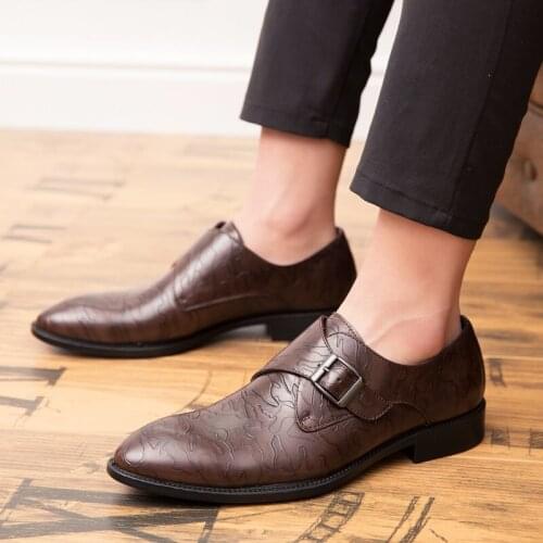 New Arrival Mens Charm Pointed Buckle Oxford Formal Party Shoes Male Wedding Prom Homecoming Footwear Sapato Social Masculino