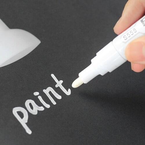 1pc Deli Permanent White Oil Paint Marker Pens 8 Colors Markers Drawing Stationery School Office Supplies CD Wood Rock Tire Mark
