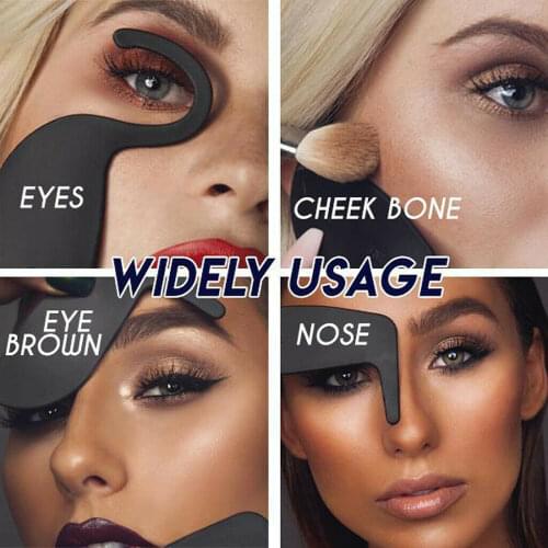 Professional Natural Contour Stencil for Makeup Brush Sets Eyeliner Shaper Card Cheek Nose Makeup Model Beauty Tools Durable