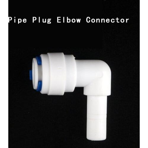 Hose Quick Connection 1/4" Pipe Plug Elbow Connector RO Water Reverse Osmosis Aquarium System Connector Fitting 1 Pcs