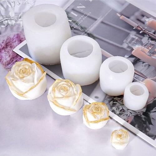 1Pcs Sugarcraft Rose Flowers Silicone Mold Fondant Cake Form Chocolate Mold Soap Mould Wedding Cake Decorating Kitchen Tools