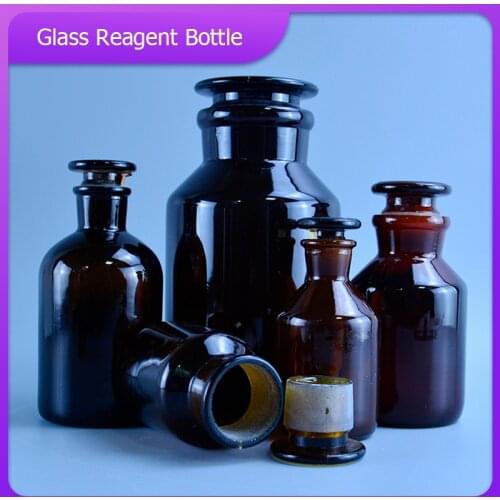 High-quality Lab brown Reagent Bottle Amber Bottle Lead-free High Borosilicate glass, with ground-in glass stopper