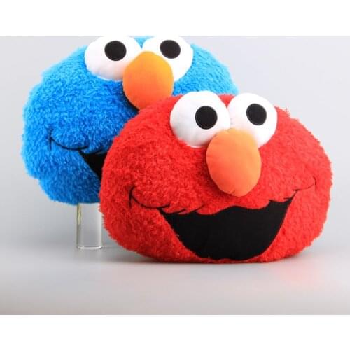 High Quality Sesame Street Elmo & Cookie Monster Plush Pillow Stuffed Soft Dolls Kids Christmas Gift 30*40 CM
