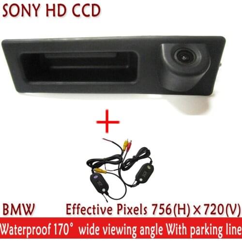 WIFI camera 2.4 GHz wireless Car Accessories handle HD SONY CCD Car Rear View Reverse Camera for VW BMW F10 F11 F25 F30 BMW 5