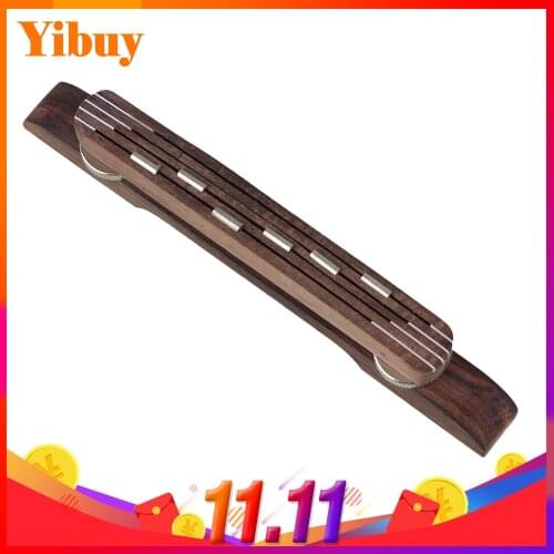 Yibuy Adjustable Floating Bridge Rosewood for 6 String Archtop Jazz Guitar