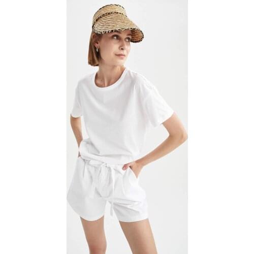 DeFacto Basic Bisiklet Yaka Relax Fit Kısa Kollu Tişört-U7963AZ21SM