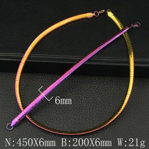 Joyas Store Stainless Steel Jewelry Fashion Choker 4mm 6mm Necklace Collar Chunky Trendy Snake Chain Bracelet For Women SGCZAALP