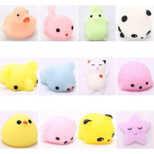 10/20pcs Squishy Toys With Cute Pocket Stress Toys Reward Toys For Children Adults Venting Child Gift Fidget Toys Random Color