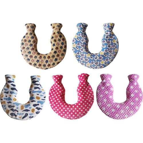1400ml Hot Water Bag Cover U-shaped Hot Water Bag Cover Shoulder Warm Removable Coral Fleece For Water Bag Cover 5 Colors Only
