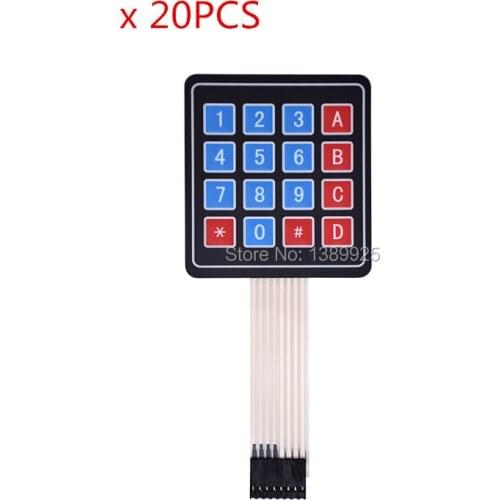 20PCS New 4*4 Matrix Array/Matrix Keyboard 16 Key Membrane Switch Keypad