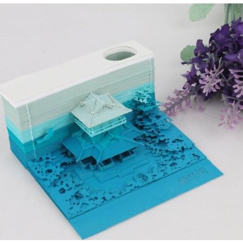 3d Art Memo Pad Paper Gift Creative Paper Carving Model Note Book