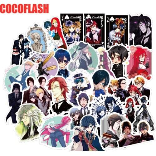 10/50Pcs/set Anime Black Butler Stickers For Guitar DIY TOY Bicycle Motorcycle Car Skateboard Snowboard Laptop Luggage