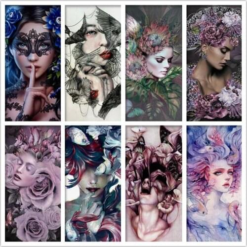 Diamond embroidery iris woman cross stitch 5D Diy diamond painting for sale European sexy beauty rhinestone mosaic 3d picture