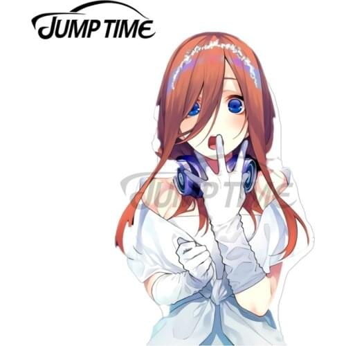 JumpTime 13 x 11.6 cm MIKU NAKANO THE QUINTESSENTIAL QUINTUPLETS Windows Laptop Waterproof Decoration Trunk RV Car Stickers