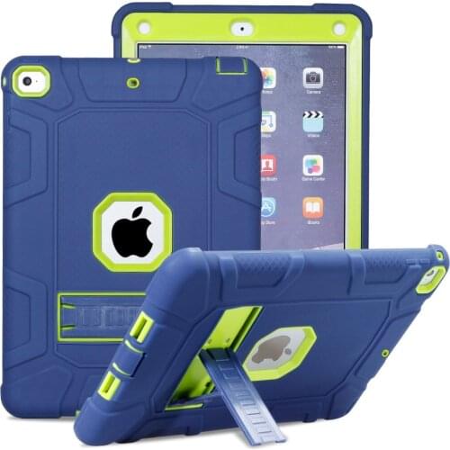 For iPad 9.7 2018 Case Shockproof Heavy Duty Rubber Hard Stand Case For iPad 5th 6th Gen A1893 A1954 2017 5th Gen A1822 A1823