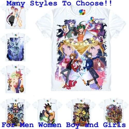 Coolprint Anime Shirt Duel Monsters Yu Gi Oh T-Shirts for Mens Womens and Youth Muto Yugi Cosplay yugioh Costume Japanese Kawaii