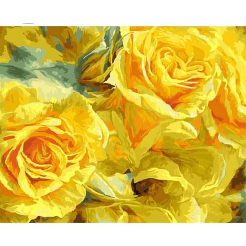 CraftArtGo Painting By Numbers flowers and plants On Canvas HandPainted Gift Picture By Number Waterfall Kits Home Decoration