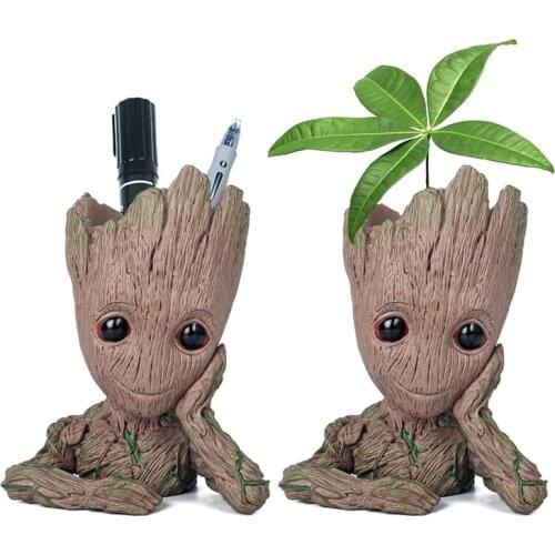Flower Pot Baby Groot Flowerpot Planter Action Figures Tree Man Model Toy For Kids Pen Holder Garden Flower PlanterPotted Plants