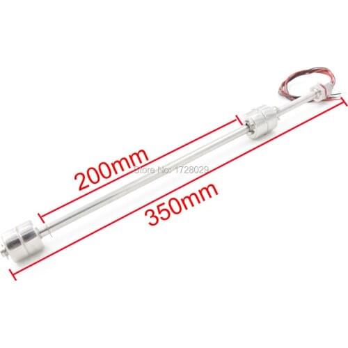 Double Float Ball 350mm Length Stainless Steel Water Liquid Level Sensor Switch