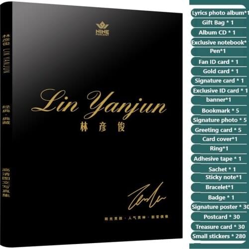 NINE PERCENT Lin Junyan Photobook Chinese Star Evan Photo Album Book With Signature photo Bookmark Greeting Card Collection