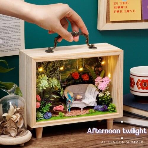 Wisdom House Micro Scene Girls' Educational Toys Handmade diy Cabin House Model Send Friends and Girls Birthday Gifts