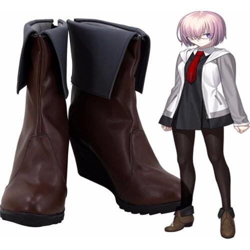 FGO Fate Grand Order Mashu Kyrielight Cosplay Boots High Heel Shoes Custom Made Any Size