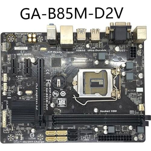 GA-B85M-D2V 1150 DDR3 B85 Original Used motherboard