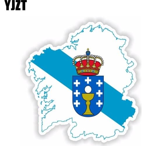 YJZT 12.7CM*13.5CM Personality Funny Galicia Of Spain Decal Body Car Sticker 6-1926