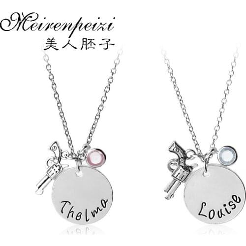 Letter Pendant Necklaces Set Birthstone Friendship Adventure Freedom Best Friends Forever Creative Girl Keepsake Gift