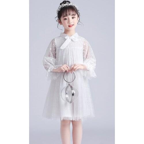 Girls lace Dress 2021 New Spring summer Girls Clothes Bow Princess Dresses Children Clothing Baby Girls Dress Wear 3 8 10 12Year