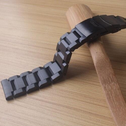 Matte Bracelet Watchband 18MM 20MM 22mm 24MM Grind arenaceous watch strap black Safety buckle band UNPOLISHED belt promotion hot