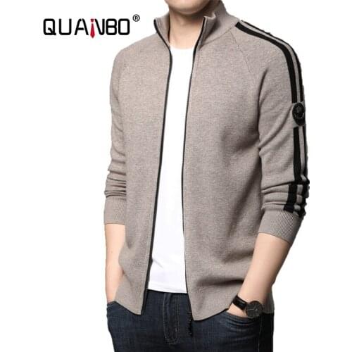 Mens Casual Slim Full Zip Autumn Winter Knitted Cardigan Sweaters 2021 New Brand Casual Fashion Streetwear Jacket Baseball