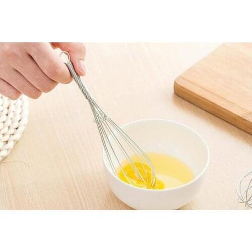 Stainless Steel Handle Egg Beater Drink Whisk Mixer Foamer Kitchen Egg Beater Mini Handle Mixer Stirrer Tools