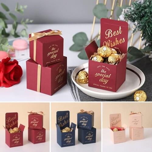 New European Style Wedding Candy Boxes Baby Shower Favors Birthday Party Chocolate Box Valentines Day Gift Wrapping Gift Box