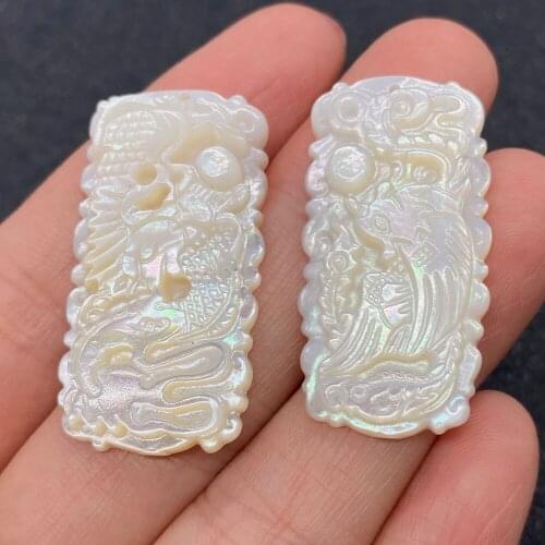 Wholesale Multicolor Square Shape Pendant Natural Shells for Jewelry Making DIY Handmade Accessories Beaded Decoration Fashion