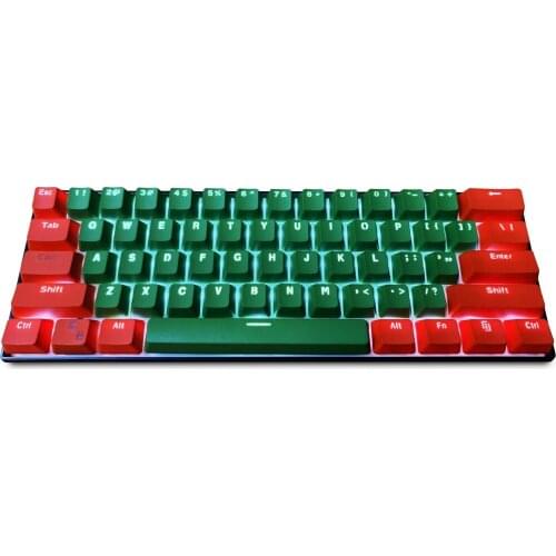 Orange green Keycap, 61 keycap backlit GH60 / RK61 / ALT61 / Annie / two-color mechanical keyboard PBT keycap for keyboard poker