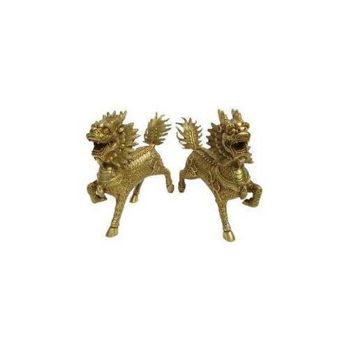 Opening of a copper kylin Phoenix Decoration Feng Shui House promotion fortune three brake Home Furnishing accessoriesroom Art