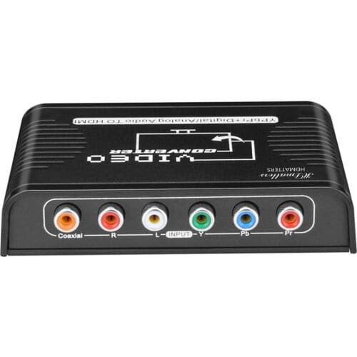 5 RCA Ypbpr component to HDMI converter cable component video to hdmi video audio converter adapter for ps2 wii and more