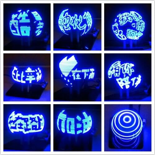 DIY POV LED Kit Spherical Rotary LED Kit 56 Lamp POV Rotary Clock Parts DIY Electronic Welding Rotary Lamp Kit