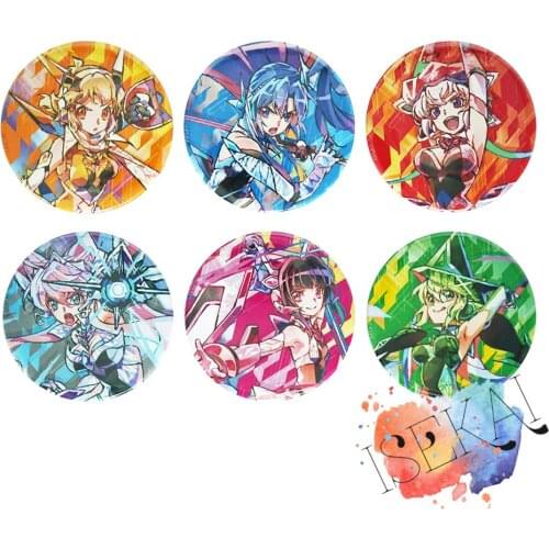 Senki Zessho Symphogear XV Anime badge Tachibana Hibiki Kazanari Tsubasa Yukine Chris Metal Badge Brooch Pin