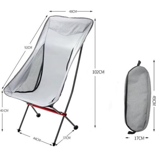 Folding Moon Chairs Outdoor Camping Picnic Portable Ultra-Light Fishing Folding Chair Breathable Wear-Resistant Aluminum Alloy B