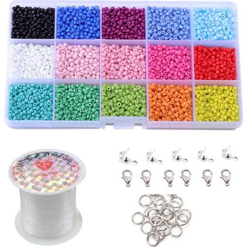 3mm Handmade Glass Beads Kit Colorful Mini Beads for Making Jewelry Necklaces Bracelets Earring Bijouterie DIY Craft Glass Beads