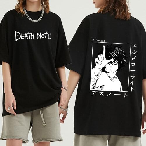 Japanese Anime Death Note Survival Game Women Tshirts Fashion Breathable T Shirts Loose Soft Tee Clothing Cartoons Brand T-Shirt