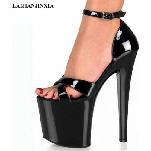 LAIJIANJINXIA New Fashion Sexy Gladiator 23CM Super High Heel Platforms Pole Dance /Performance/Star/Model Shoes, Sandals Shoes